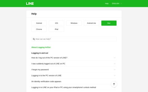 About Logging In/Out - LINE Android