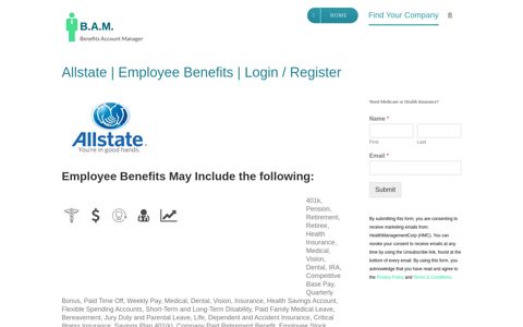 Allstate | Employee Benefits | Login / Register
