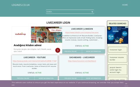 livecareer login - General Information about Login