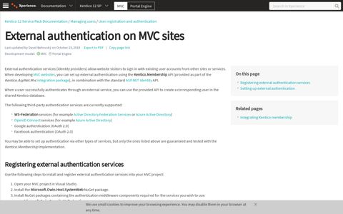 External authentication on MVC sites | Kentico 12 Service ...