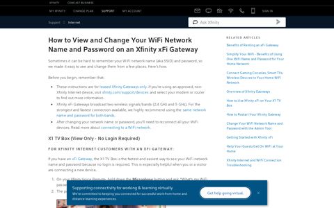How to View and Change Your WiFi Network Name ... - Xfinity