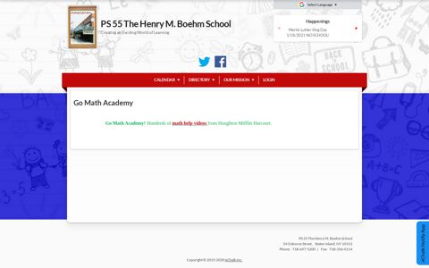 Go Math Academy - PS 55 The Henry M. Boehm School