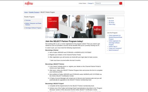 Join the SELECT Partner Program - Fujitsu America