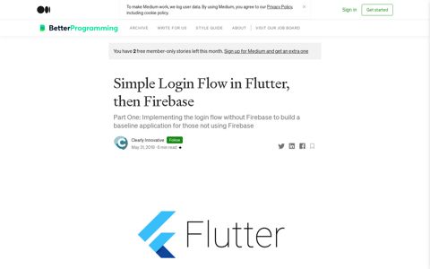 Simple Login Flow in Flutter, then Firebase | by Clearly ...