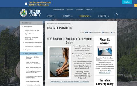 IHSS Care Providers | County of Fresno