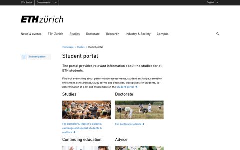 Student portal - ETH Zürich