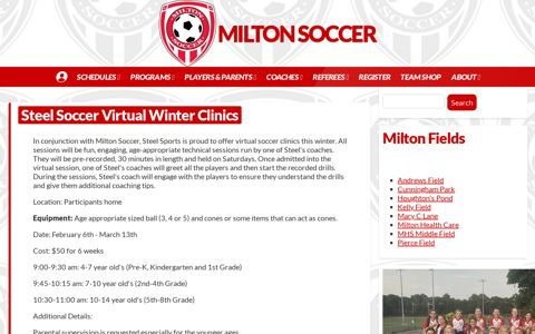 Milton Soccer: Home