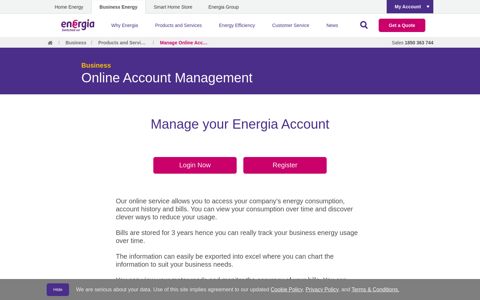 Login or Register To Energia for Businesses | Energia - Energia