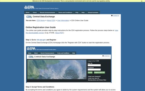CDX Online User Guide | Central Data Exchange | US EPA
