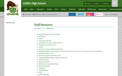 Griffin Spalding County School System Staff Resources