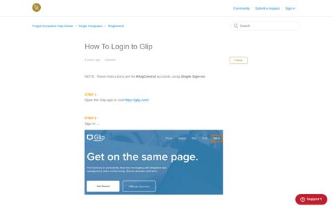 How To Login to Glip – Forget Computers Help Center