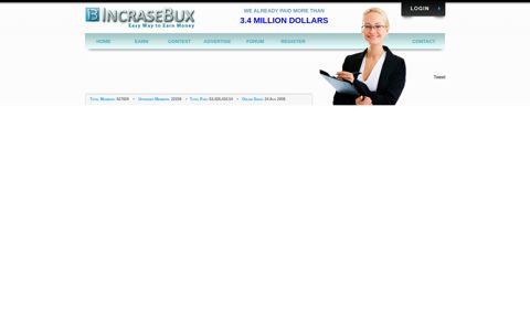 3.4 million dollars - IncraseBux