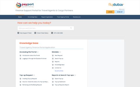Payport Support Portal - FlyDubai