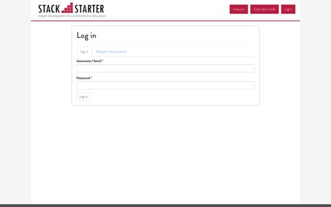 Log in - Stack Starter