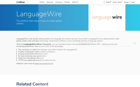 LanguageWire · inRiver
