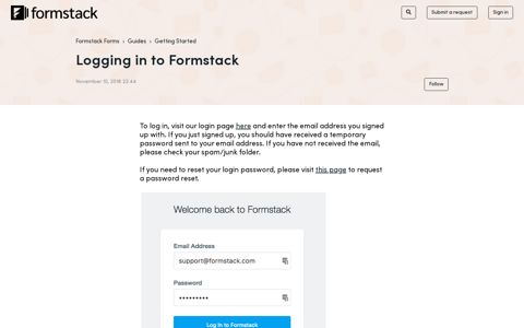 Logging in to Formstack – Formstack Forms