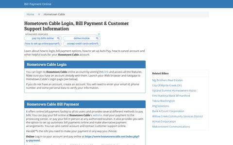 Hometown Cable Login, Bill Payment & Customer Support ...
