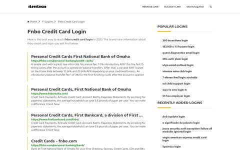 Fnbo Credit Card Login ❤️ One Click Access - iLoveLogin
