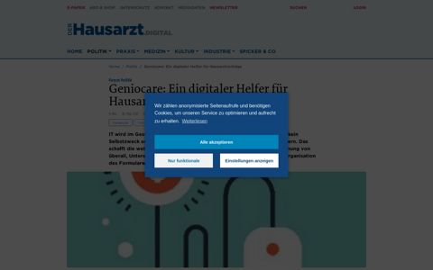 Geniocare: Ein digitaler Helfer für Hausarztverträge – Der ...