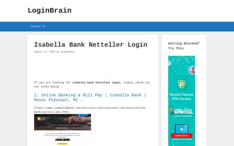 Isabella Bank Netteller - Online Banking & Bill Pay - LoginBrain