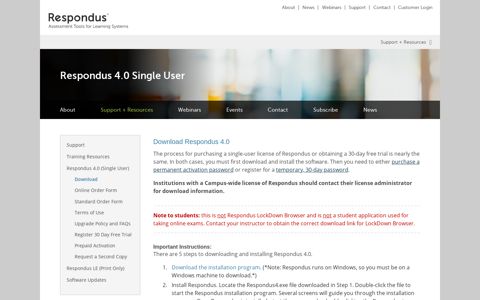 Download Respondus 4.0 - Respondus