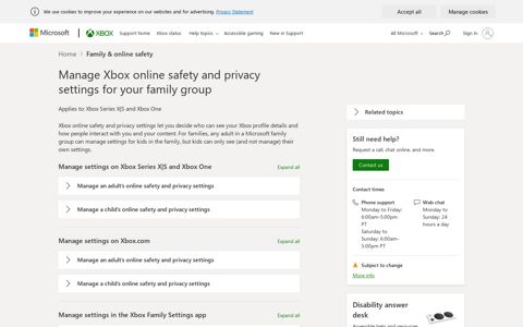 Manage Xbox online safety and privacy settings for your family ...