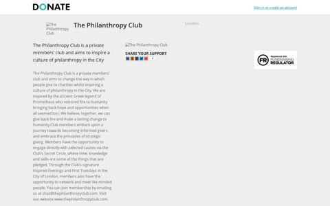 The Philanthropy Club - The National Funding Scheme