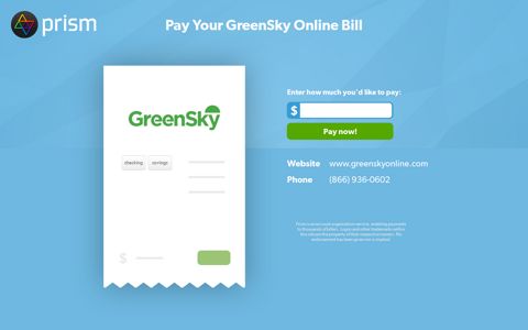Pay Your GreenSky Online Bill • Prism
