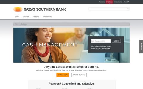 Business Online Banking › Great Southern Bank