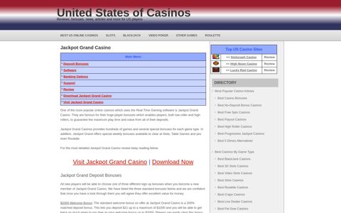 Jackpot Grand Casino | UnitedStatesofCasinos.com
