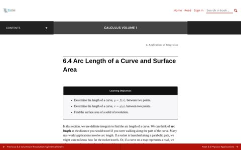 6.4 Arc Length of a Curve and Surface Area – Calculus ...