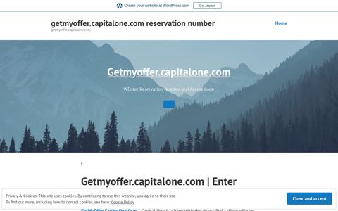 getmyoffer.capitalone.com reservation number – getmyoffer ...