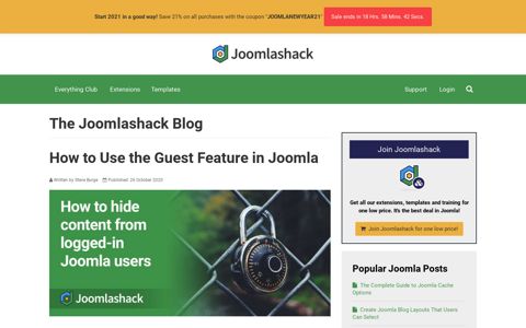 How to Use the Guest Feature in Joomla - Joomlashack