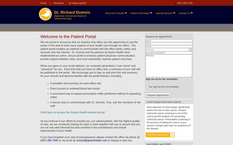 Patient Portal for Dr. Richard Dumois - Richard Dumois, MD