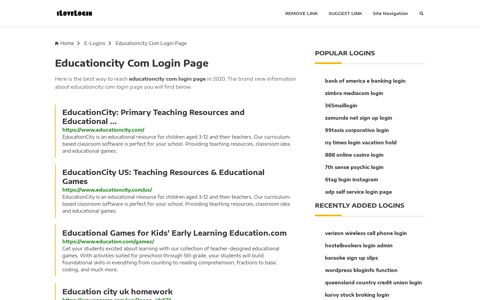 Educationcity Com Login Page ❤️ One Click Access - iLoveLogin