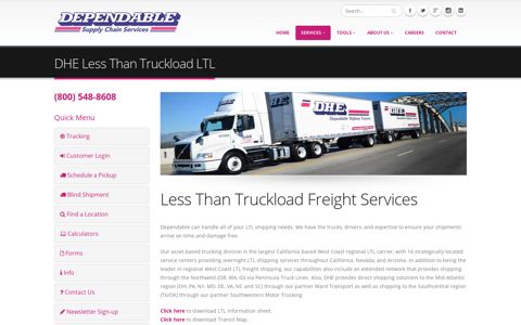 LTL Freight Shipping: DHE-Dependable Highway Express
