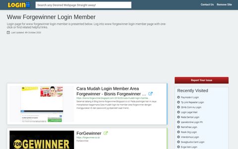 Www Forgewinner Login Member - Loginii.com