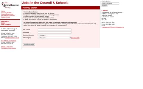 Jobs in the Council. Barking and Dagenham.