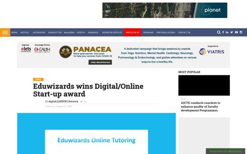 Eduwizards wins Digital/Online Start-up award