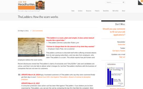 Ask The Headhunter® | TheLadders: How the scam works