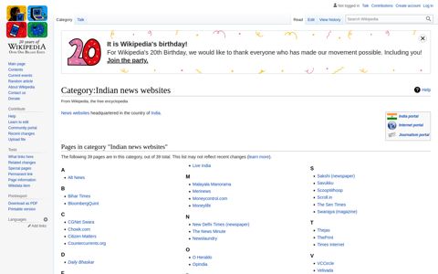 Category:Indian news websites - Wikipedia