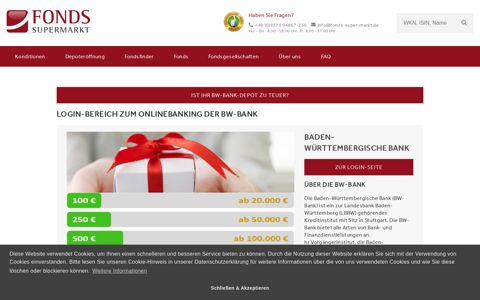BW-Bank Login - FondsSuperMarkt