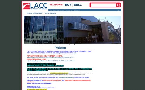LACC Cub Store: Welcome