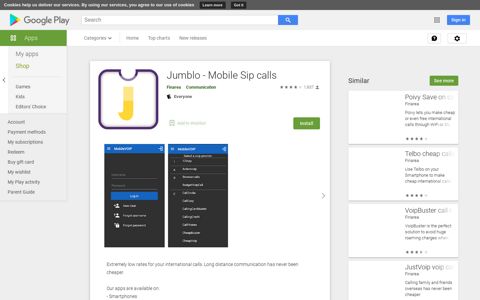 Jumblo - Mobile Sip calls - Apps on Google Play