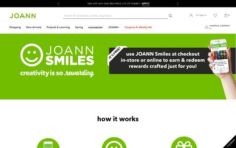 JOANN Smiles and more - Joann Fabrics