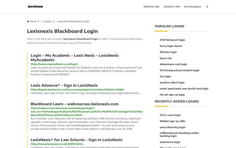 Lexisnexis Blackboard Login ❤️ One Click Access - iLoveLogin