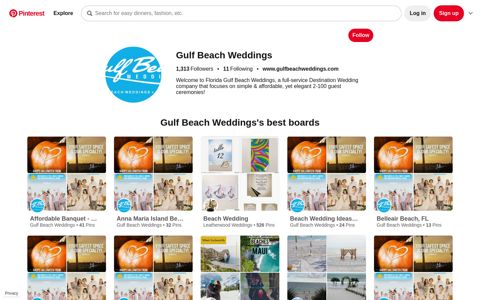 Gulf Beach Weddings (gulfbeachwed) on Pinterest
