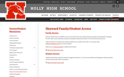 Skyward Family/Student Access - HHS Parent/Student ...