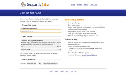 Create a JeopardyLabs Account
