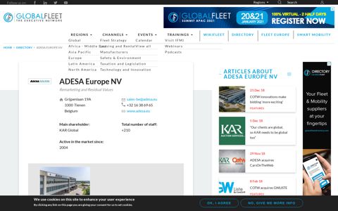 ADESA Europe NV | Global Fleet